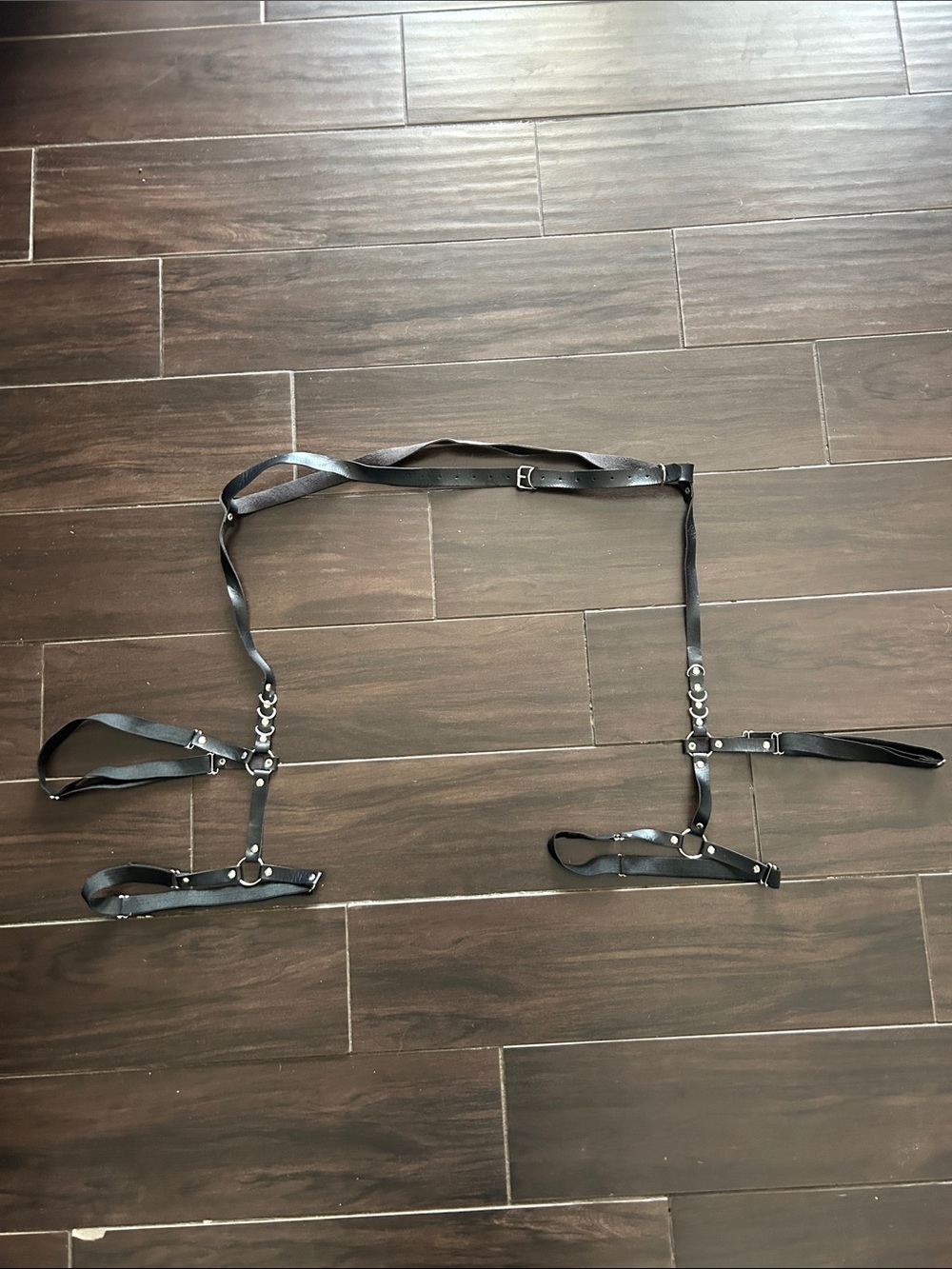 Black Adjustable Harness/Garter Belt Unisex NWOT